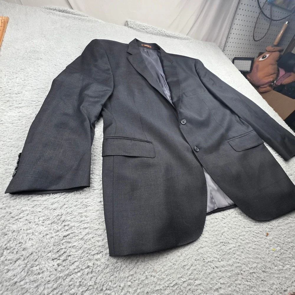 Peter Millar Sport Coat Mens 46R Charcoal Gray 100% Wool 2-Button Blazer‎ Canada